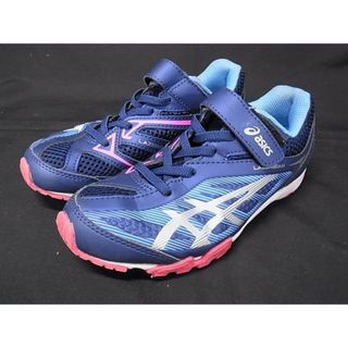 アシックスショウジ(asics)の■美品■ asics アシックス スニーカー 表記サイズ 19.0cm 運動靴 シューズ キッズ ネイビー系 DJ2338(スニーカー)