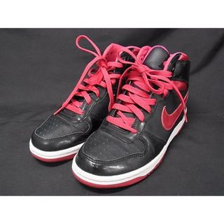 ナイキ(NIKE)のNIKE ナイキ ダンク レザー ハイカットスニーカー 表記サイズ 23.5? 靴 シューズ レディース ブラック系×ピンク系 DH8074(スニーカー)