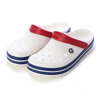 クロックス(crocs)の新品 22cm クロックス クロックバンド ホワイト ブルージーン(サンダル)