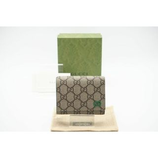 グッチ(GUCCI)の★3日以内返品可★ GUCCI グッチ 769225 GG ディテール付き GG 三つ折りウォレット ベージュ グリーン 財布【中古】(長財布)