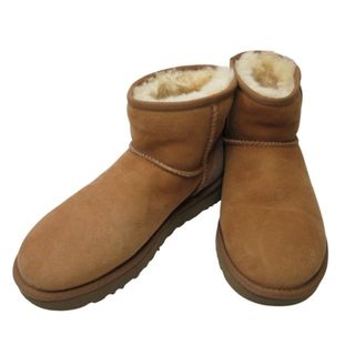 アグ(UGG)のUGG ブーツムートン スエード  クラシックミニ USA7 キャメル k033(ブーツ)