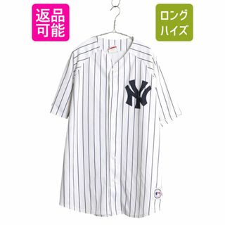 USA製 ヤンキース ベースボール シャツ メンズ XL / MLB オフィシャル マジェスティック 大リーグ ユニフォーム ゲームシャツ 大きいサイズ(ウェア)