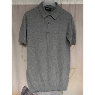 JOHN SMEDLEY - ジョンスメドレー シーアイランドコットン ニットポロシャツ グレー