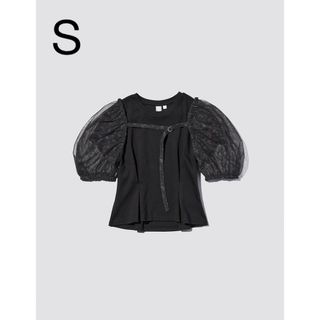 ジーユー(GU)の新品 GU rokh ボレロセット ジーユー ロク ブラック 黒  S(Tシャツ(半袖/袖なし))