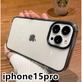 iphone15proケース  ブラック 661(iPhoneケース)