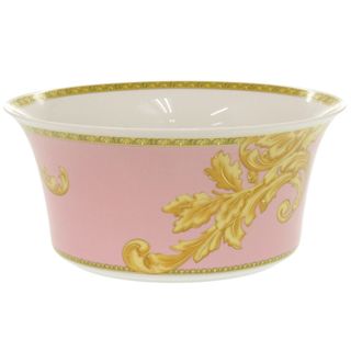 ヴェルサーチ(VERSACE)の未使用 ヴェルサーチ サラダボウル Les reves Byzantins ポーセリン 磁器 ピンク/イエロー 食器 1127【中古】VERSACE(食器)