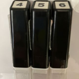 新品未開封 3本セット スタンプ 数字の456 手帳やカレンダーなどに押して