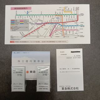 #東急株主優待乗車証　２５枚(鉄道乗車券)