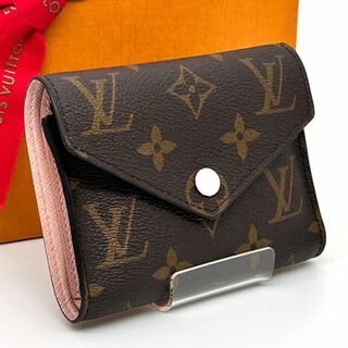 LOUIS VUITTON - ICタグ★ルイヴィトン ヴィクトリーヌ モノグラム ローズバレリーヌ 三つ折り財