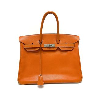 エルメス(HERMES)のエルメス HERMES バーキン35 カバン ハンドバッグ ヴォーエプソン □J刻刻 オレンジ(ハンドバッグ)