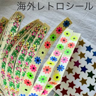 c239 シール 海外買い付け タイ レトロ ヴィンテージ レア品 希少品 花柄