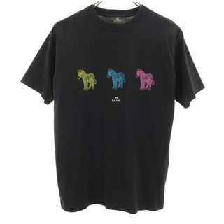 古着 PS Paul Smith ピーエスポールスミス カラーゼブラ 半袖 Tシャツ S ブラック メンズ(Tシャツ/カットソー(半袖/袖なし))