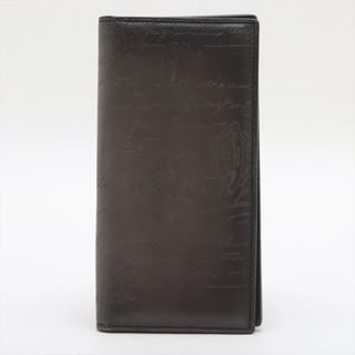 ベルルッティ(BERLUTI)の極美品 ベルルッティ サンタル カリグラフィ レザー 長財布 二つ折り ウォレット 本革 ブラウン 茶色 メンズ MMM CK50-4(長財布)