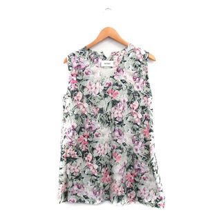 スナイデル(SNIDEL)のスナイデル SNIDEL ワンピース ノースリーブ Vネック ミニ 花柄 F(ミニワンピース)