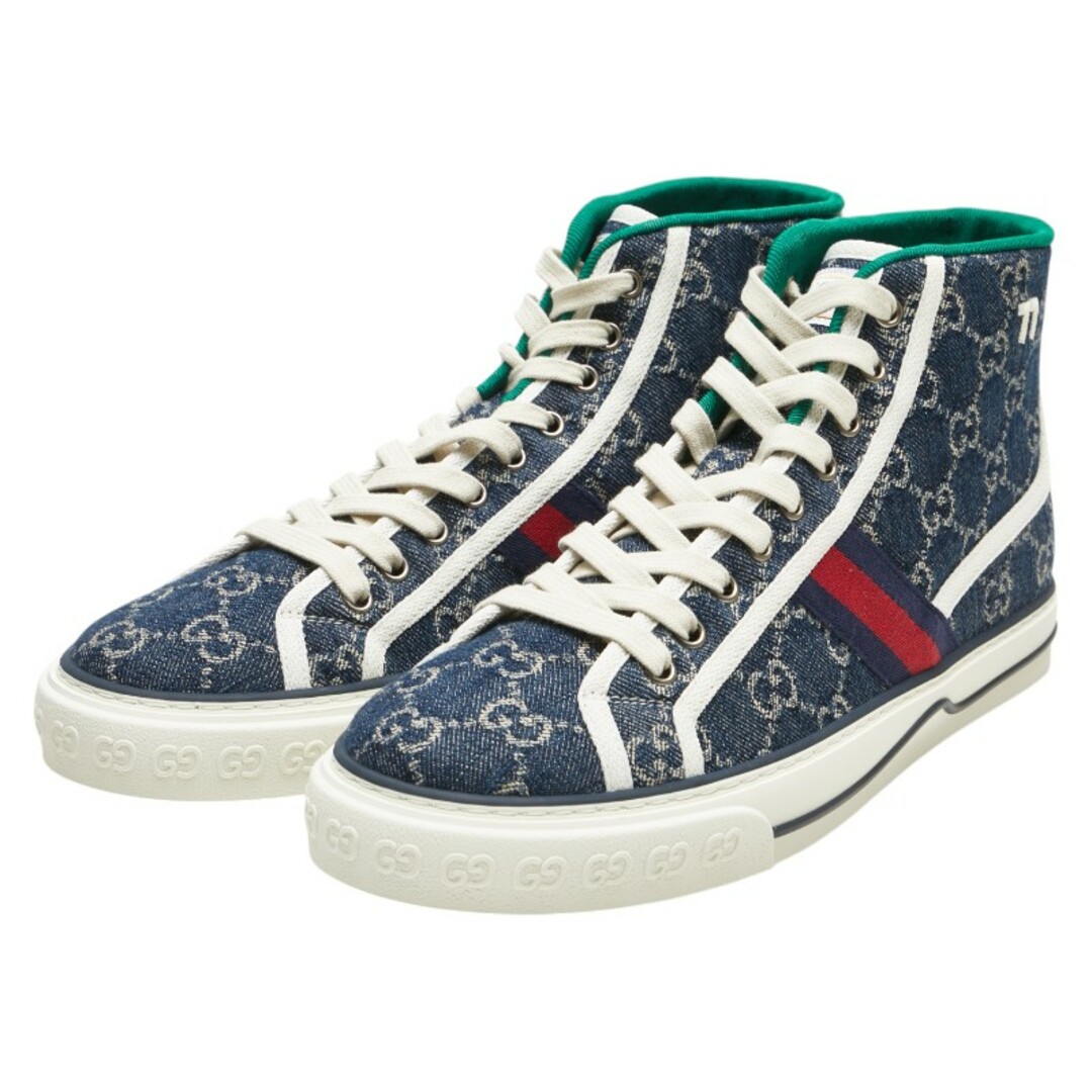 【完売必至】グッチ■GGキャンバス ハイトップスニーカー GUCCI - グッチ GGキャンバス TENNIS 1977 ハイカットスニーカー