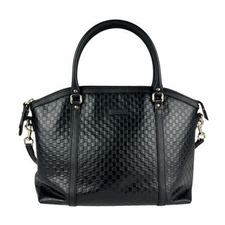グッチ(GUCCI)のグッチ GUCCI ショルダーバッグ ハンドバッグ レザー ブラック ユニセックス 449657 送料無料【中古】 z6055(ショルダーバッグ)