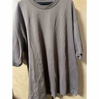 GU - GU ブラウン ビッグシルエット Tシャツ
