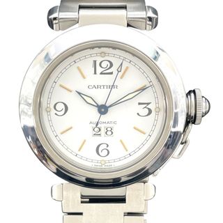 カルティエ(Cartier)の　カルティエ Cartier パシャC ビッグデイト W31044M7 ホワイト SS メンズ 腕時計(その他)
