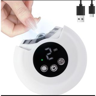 段階スピード 電動爪削り 電動爪磨き 電動つめきり ネイルケア LEDライト付 (爪切り)