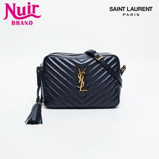 サンローラン(SAINT LAURENT)のイヴ・サンローラン YSL レザー シェブロン ルー カメラバッグ ショルダーバッグ(ショルダーバッグ)