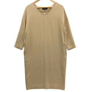 デミルクスビームス(Demi-Luxe BEAMS)のデミルクス ビームス ワンピース アセテート 七分丈 Vネック【AFB18】(ひざ丈ワンピース)