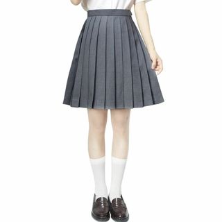 【色:48CM-グレー_サイズ:XL】[Sharphon] 制服 スカート 42(その他)