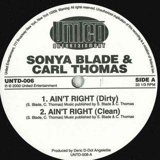 米12” Sonya Blade & Carl Thomas / 50 Aint Right / Jackin For Jay-Z UNTD006 United Entertainment /00250(その他)