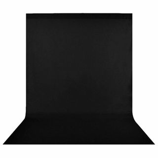 Hemmotop 背景布 黒 布 暗幕 ブラック 1.5m x 2.0m ポール