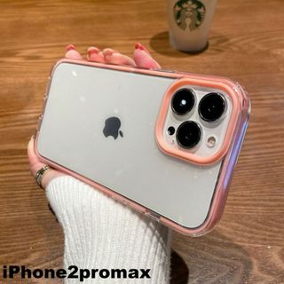 iphone12promaxケース　ピンク 耐衝撃856
