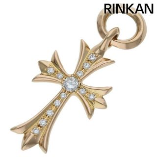 クロムハーツ(Chrome Hearts)のクロムハーツ  22K TINY CH CROSS P/D/タイニーCHクロス PAVEダイヤ/チャーム/ゴールドチャームネックレストップ メンズ(ネックレス)