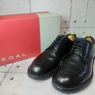 リーガル(REGAL)の【箱付き・美品】 リーガル メンズ レザーシューズ 外羽根 黒 レース 紐 革靴(ドレス/ビジネス)