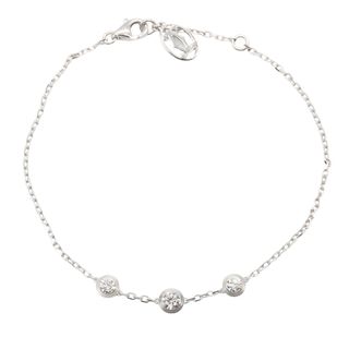 カルティエ(Cartier)のカルティエ CARTIER ディアマン レジェ ドゥ ブレスレット 3PD ブレスレット アクセサリー K18WG（ホワイトゴールド） ダイヤモンド レディース クリア系 【中古】(ブレスレット/バングル)