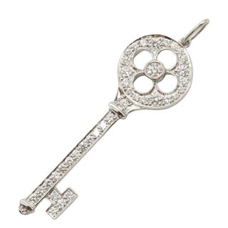 ティファニー(Tiffany & Co.)のティファニー TIFFANY＆CO キーハート ペンダント トップ ダイヤ ペンダントトップ ジュエリー Pt950プラチナ ダイヤモンド レディース クリア系 【中古】(その他)