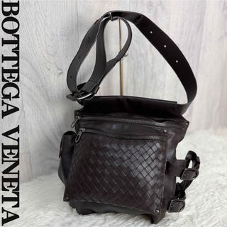 BOTTEGA VENETA - 人気♡ボッテガヴェネタ イントレチャート レザー ボディバッグ ブラウン