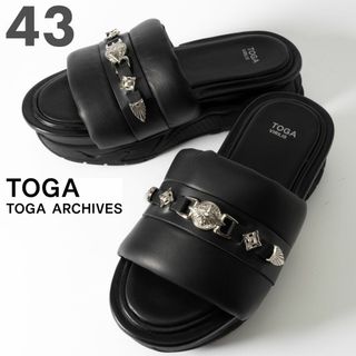 トーガビリリース(TOGA VIRILIS)の新品 TOGA VIRILIS BLACK SOFT LEATHER 43(サンダル)