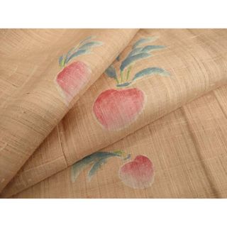 平和屋着物＊夏物　訪問着　生紬　成物　正絹　逸品　DAAU2177ud(着物)