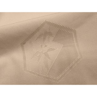 平和屋着物＊夏物　色無地　縦絽　亀甲笹竹紋紗　洗柿色　正絹　逸品　未使用　CAAT9867gh(着物)
