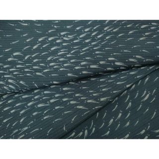 平和屋着物＊夏物　小紋　絽　魚　正絹　逸品　CAAU4569ut(着物)