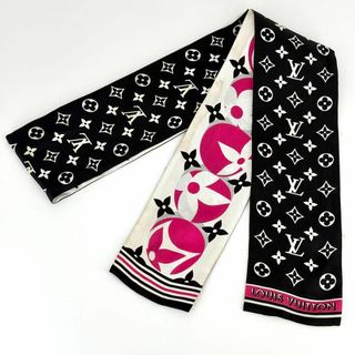 ルイヴィトン(LOUIS VUITTON)のルイヴィトン バンドー スカーフ マーブルズ シルク モノグラム ブラック 黒(バンダナ/スカーフ)