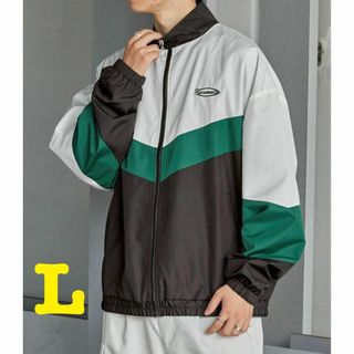 新品　Anchor Smith ビッグシルエット　ブルゾン　グリーン　L(ナイロンジャケット)