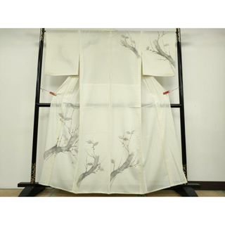 平和屋着物＊夏物　訪問着　絽　手描き　枝花文　正絹　逸品　CAAU4509ut