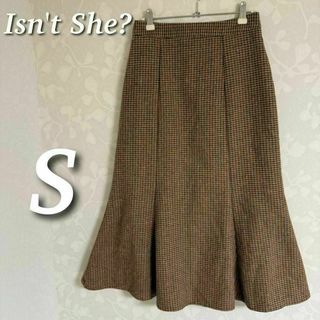 Isn't She? マーメイドスカート　ロング　チェック　S