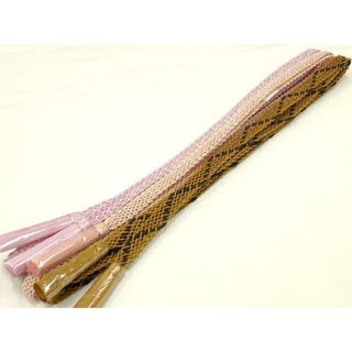 平和屋着物▼夏物　和装小物　上質な帯締め3本セット　レース組　平組　金銀糸　逸品　全て未使用　AAAX1324ay(和装小物)