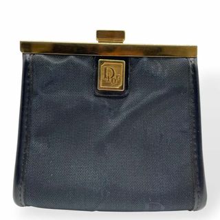 クリスチャンディオール(Christian Dior)の美品　ChristianDior ディオール　財布　小銭入れ　がま口　ネイビー(財布)