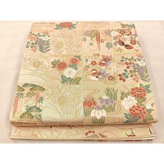 平和屋着物◎六通柄袋帯　唐織　米悦錦　シルクロード　金糸　正絹　逸品　BAAU0282mz(帯)