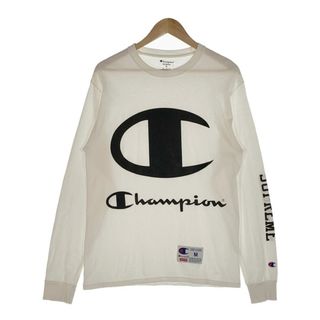 シュプリーム(Supreme)のSUPREME シュプリーム 17SS Champion チャンピオン L/S Tee プリント ロングスリーブTシャツ ホワイト Size M(Tシャツ/カットソー(七分/長袖))