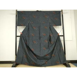 平和屋着物■本場大島紬　松皮菱花文　正絹　逸品　AAAW8191ma(着物)