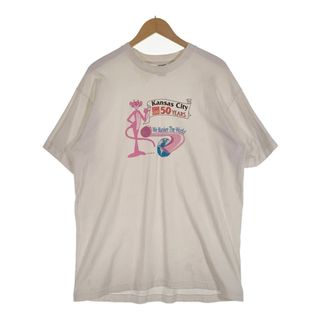 90`s Pink Panther Kansas City 50 Years Tee ピンクパンサー カンザスシティー 50周年 プリントTシャツ ホワイト 1995コピーライト Size XL(Tシャツ/カットソー(半袖/袖なし))