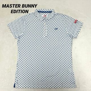 マスターバニーエディション(MASTER BUNNY EDITION)の【美品】マスターバニー　ゴルフウェア　ポロシャツ　半袖　花柄　レディース　1 M(ウエア)