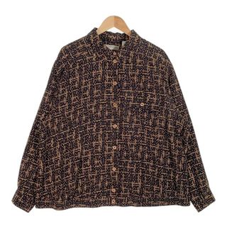 ELISABETH 長袖シャツ トリアセテート ポリエステル ブラウン レディース Size 20(シャツ/ブラウス(長袖/七分))